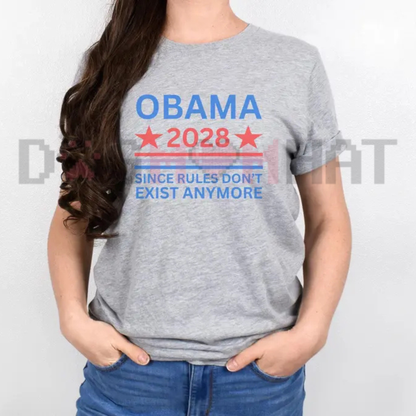 Since Rules Don't Exist Anymore 2028 Election Graphic Tee - Funny Political Satire Cotton Unisex T-Shirt