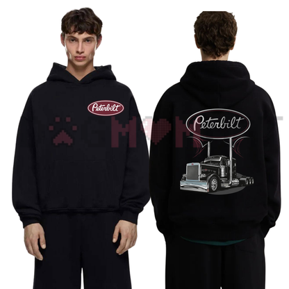 Parke Horizon Hoodie – Big Rig Semi-Truck Classic Black Pullover Graphic Sweatshirt