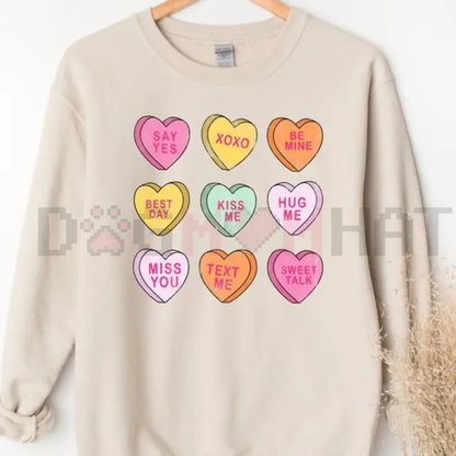 Valentine’s Day Conversation Hearts Sweatshirt