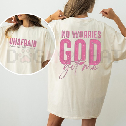 Unafraid No Worries Spiritual Faith Graphic T-Shirt