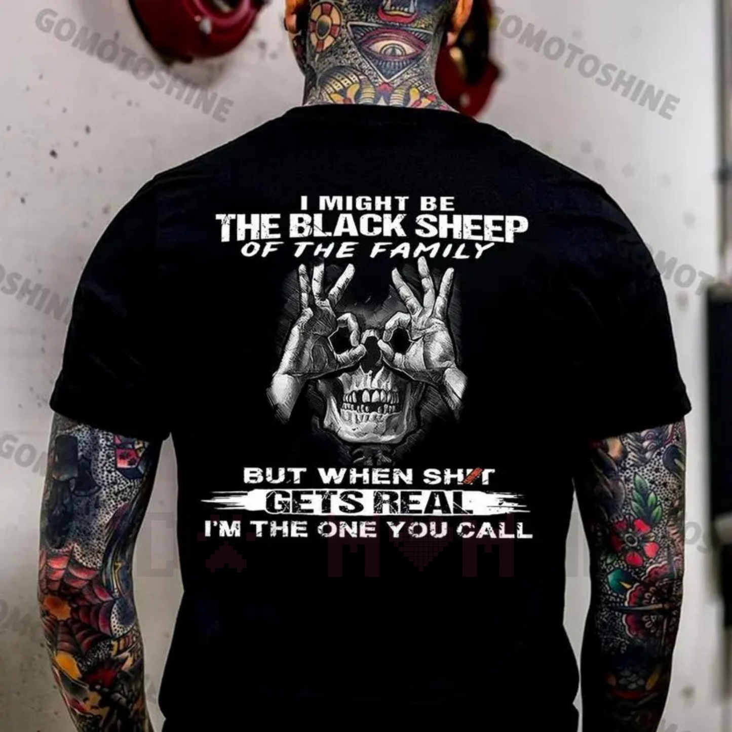 "Black Sheep of the Family" Skull Graphic T-Shirt