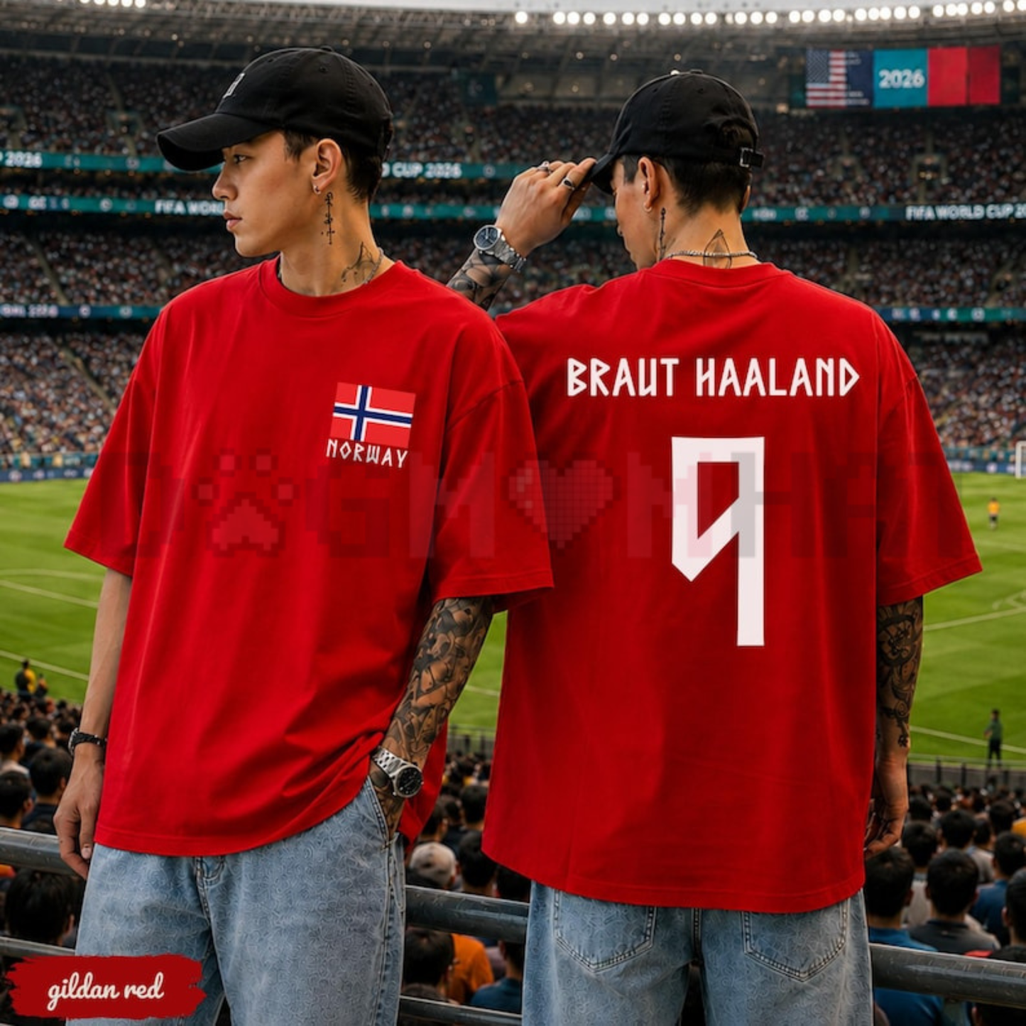 Retro Haaland 9 Norway Soccer Unisex Tee - Vintage Game Day Shirt