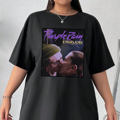 "Purple Rain" End Game T-Shirt – Vintage Prince Tribute Graphic Tee, Retro 80s Music Legend Shirt, Purple Rain Movie Inspired Fan Apparel, Unisex Rock Pop Top