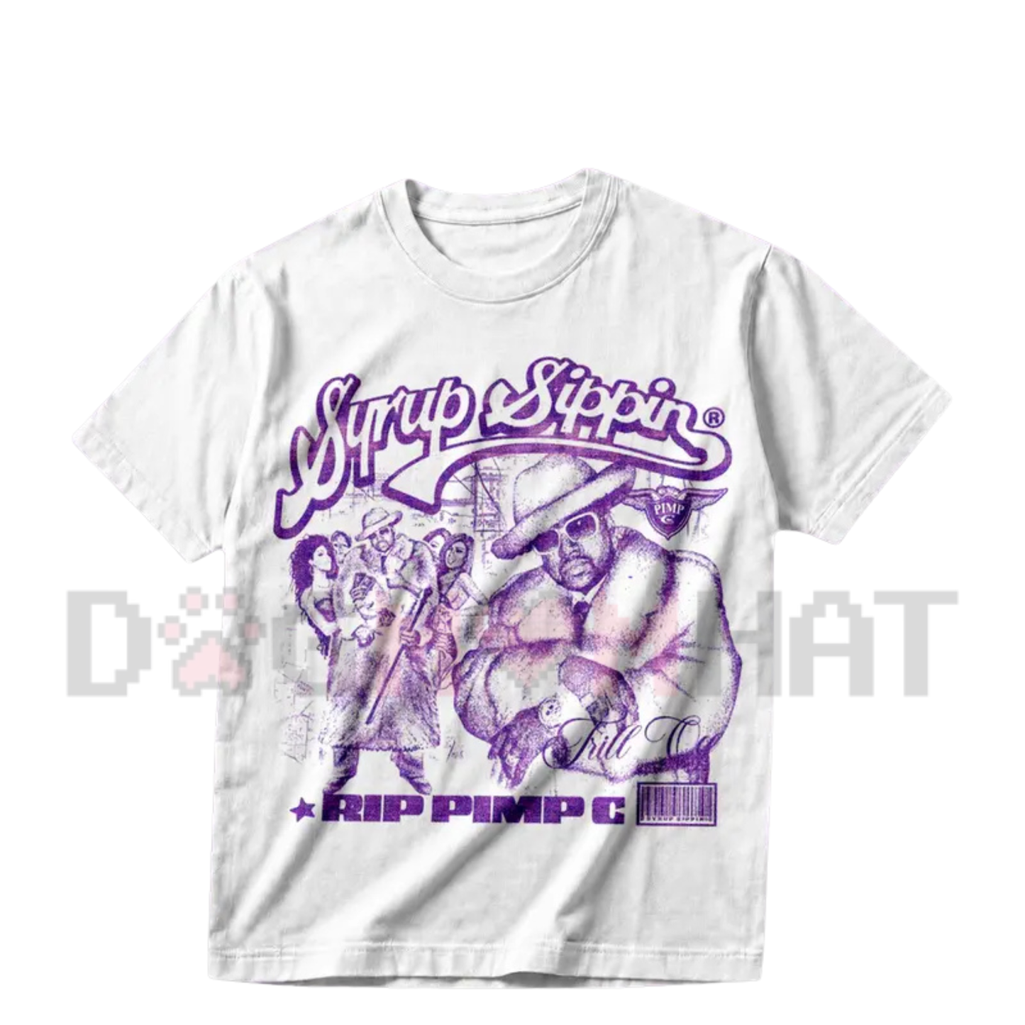 LOCALSAINT Pimp C Heavy Cotton Graphic Shirt - Houston Texas Cowboy Streetwear