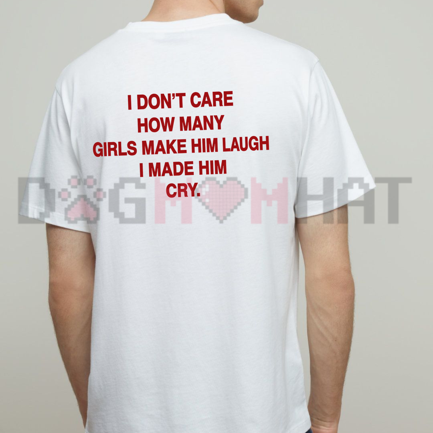 Trendy Savage Quote "I Made Him Cry" Brown Oversized Graphic Tee