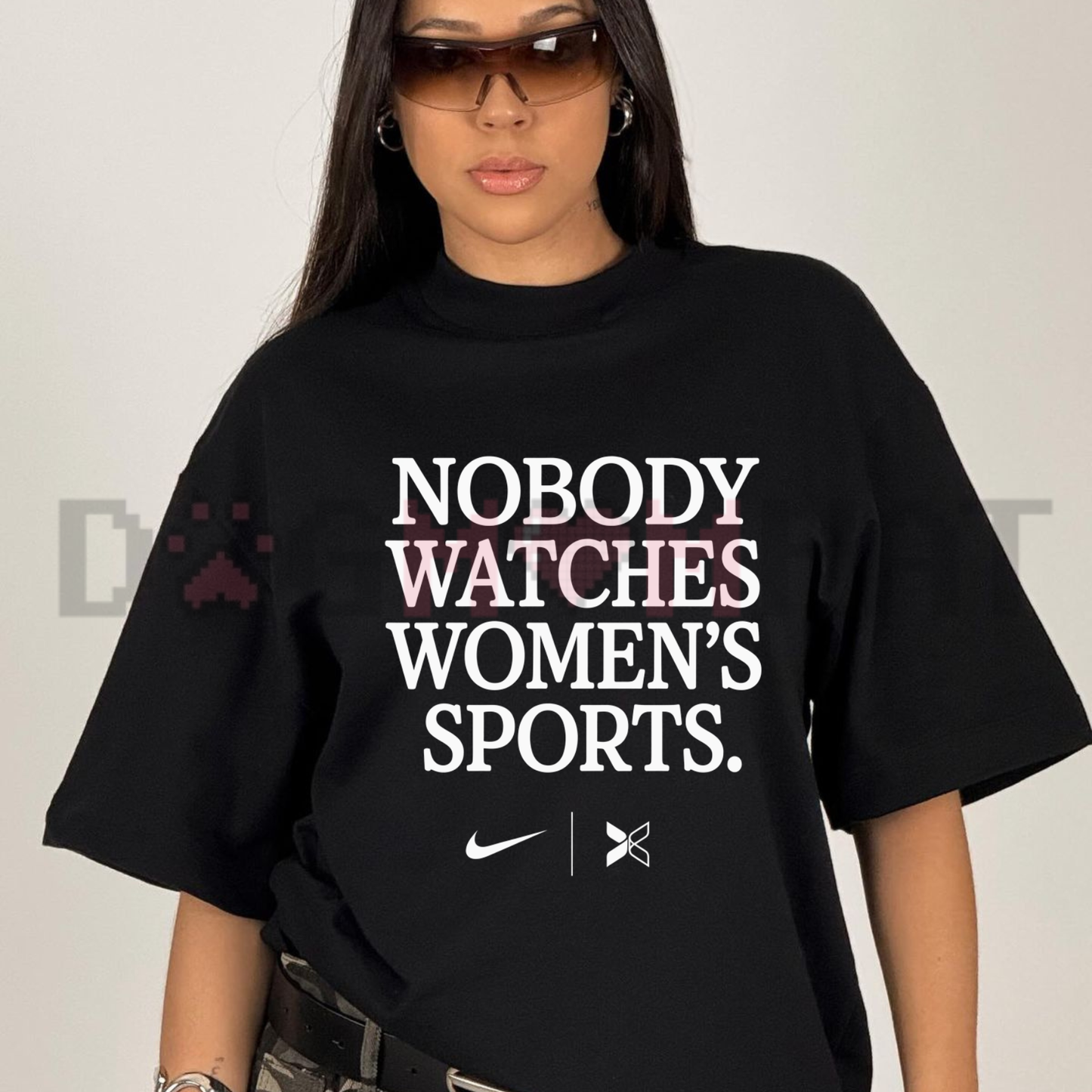 Nobody Watches Womens Sports Ironic Graphic Tee - Funny Soft Cotton Unisex Game Day Fan Short Sleeve T-Shirt