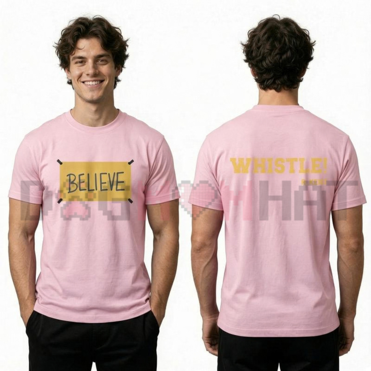 Believe Ted Lasso Motivational Backprint Men's Graphic T-Shirt