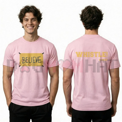 Believe Ted Lasso Motivational Backprint Men's Graphic T-Shirt