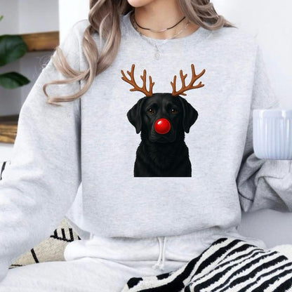 Christmas Reindeer Dog Sweatshirt – Unisex Festive Pet Graphic Pullover