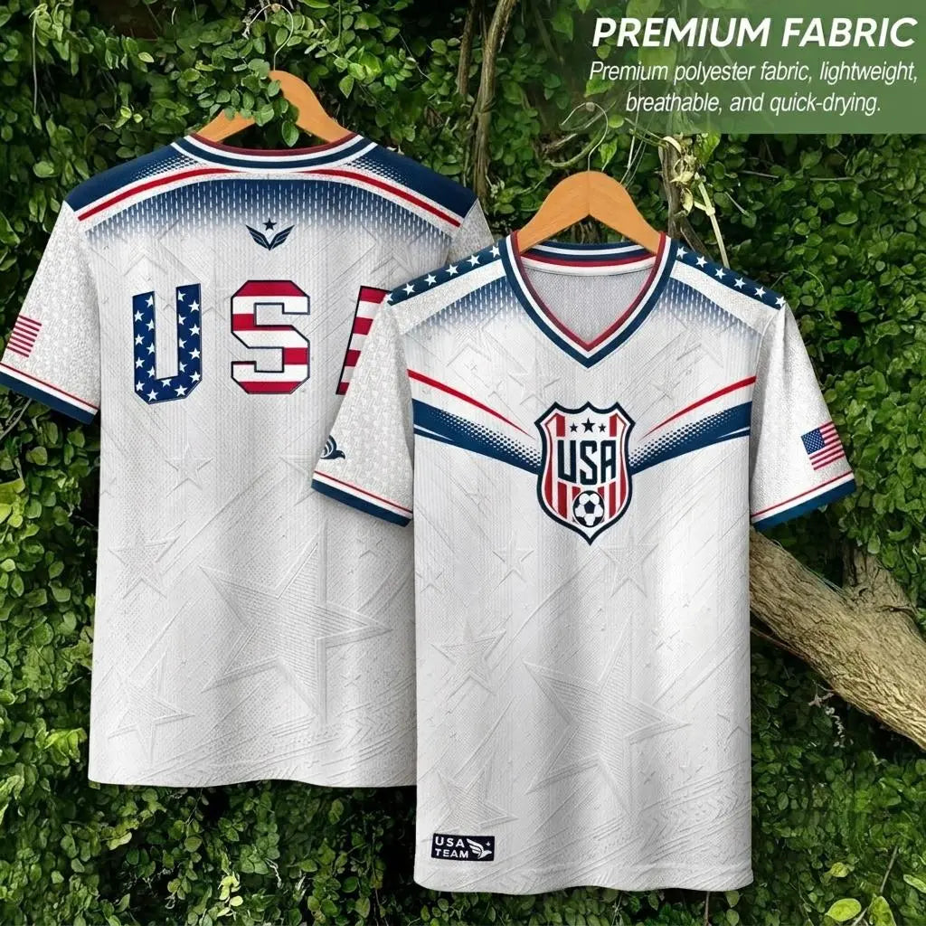 Men's USA 2026 V-Neck Soccer Fan Jersey