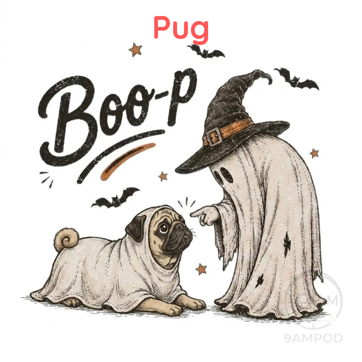 Funny Halloween Dog Mom Shirt - Boo-p Ghost Dog Comfort Colors® T-Shirt