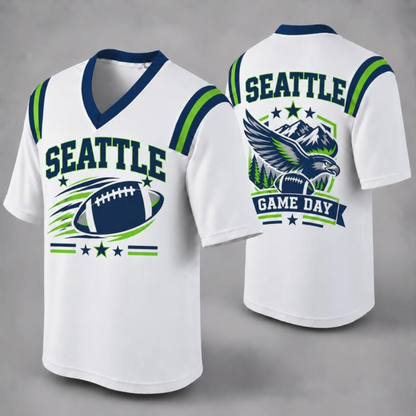 "32 City Football Fan Jersey Style" Athletic Graphic T-Shirt