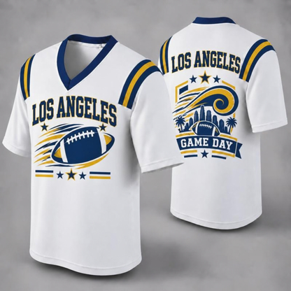 "32 City Football Fan Jersey Style" Athletic Graphic T-Shirt