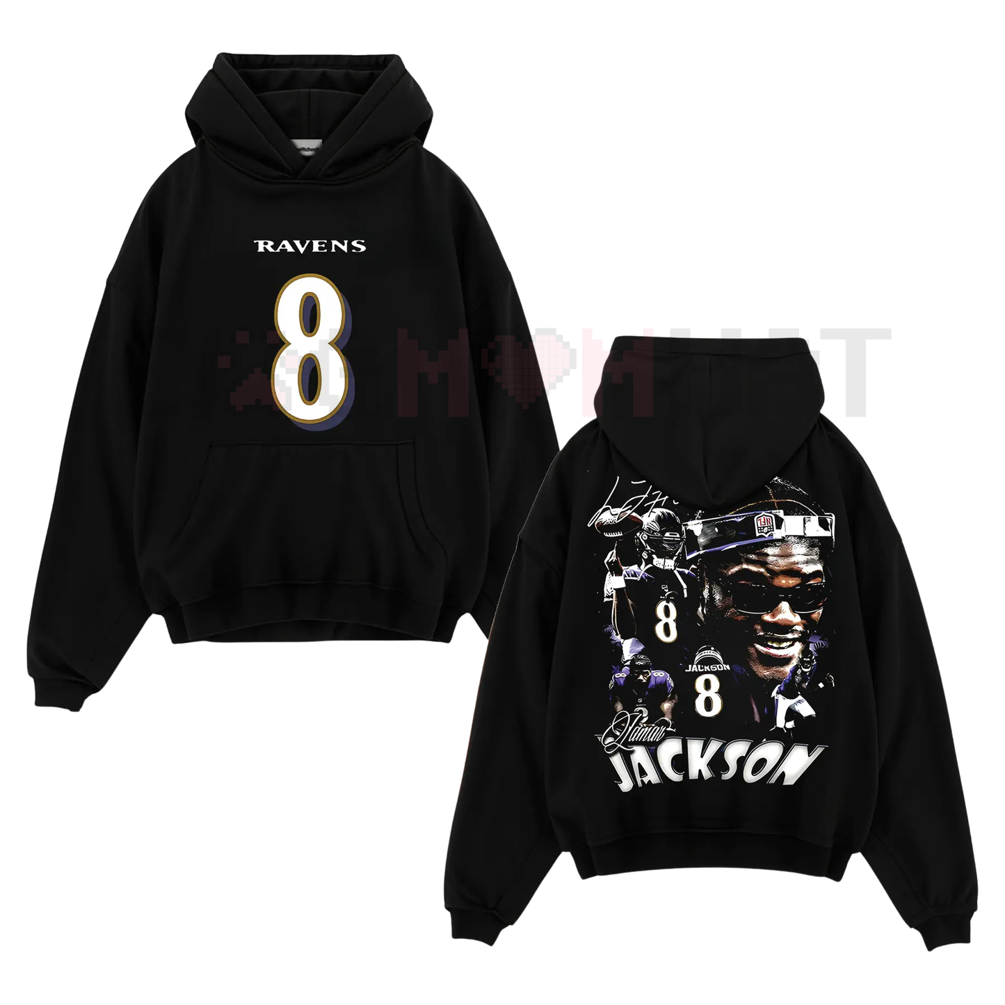 Lamar Jackson #8 Flock Nation V2 Hoodie – Baltimore Football Fan Pullover