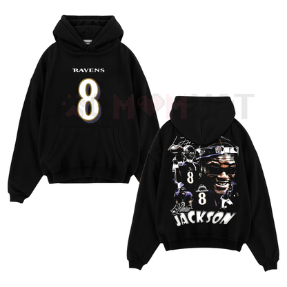 Lamar Jackson #8 Flock Nation V2 Hoodie – Baltimore Football Fan Pullover