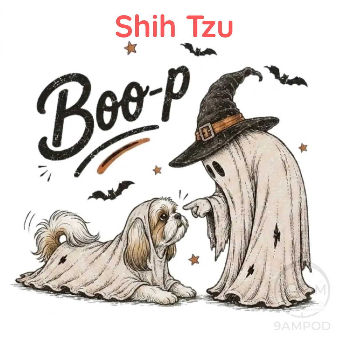 Funny Halloween Dog Mom Shirt - Boo-p Ghost Dog Comfort Colors® T-Shirt
