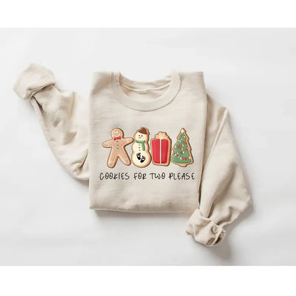 "Christmas Cookies for Two Please" Pregnancy Announcement Sweatshirt