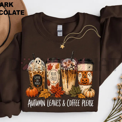 Comfort Colors® Ghost Coffee Cup T-Shirt - Halloween & Pumpkin Spice Autumn Apparel
