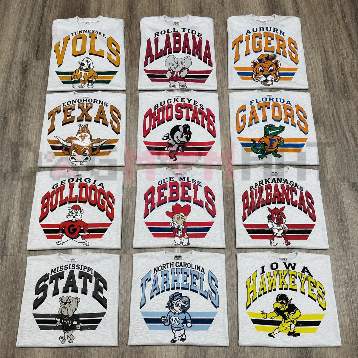 Vintage Retro College Football Sweatshirt – Ash Grey Game Day Crewneck
