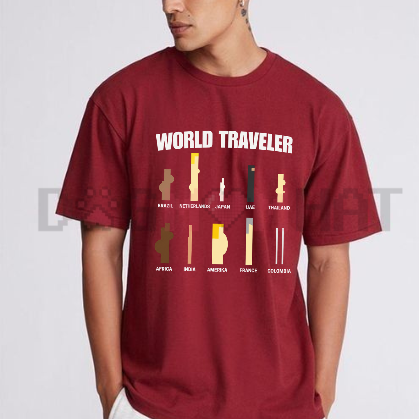 World Traveler Vintage Graphic Tee - Aesthetic Wanderlust Camping & Trip Shirt