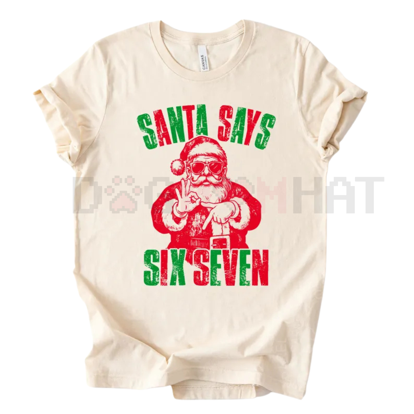 Viral 'Six Seven' Santa Chaos Holiday Tee – Unisex Funny Christmas Slogan Shirt