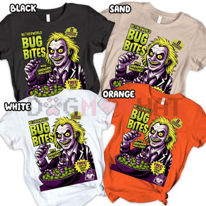 Comfort Halloween Cereal Horror Characters Graphic Shirt – Funny Matching Tee, Horror Movies Spooky Season Fall Vibes Unisex