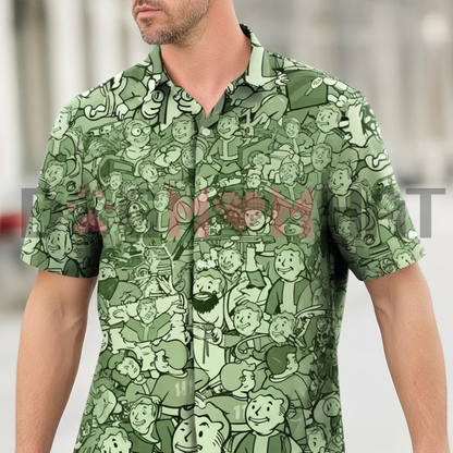 Fallout Compilation Maxi Hawaiian Shirt – Ultimate Gaming Tropical Shirt