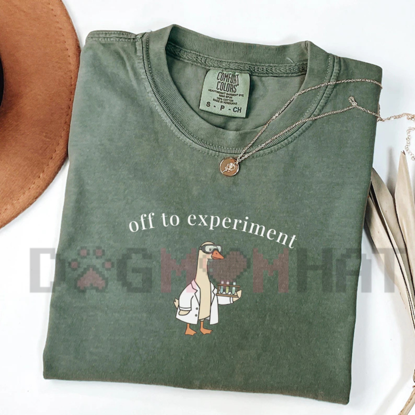Comfort Colors® Funny Scientist Goose T-Shirt - Cute Science Lover Graphic Tee