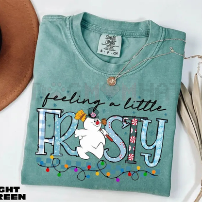 Feeling A Little Frosty' Comfort Colors® T-shirt – Cute Snowman Tee