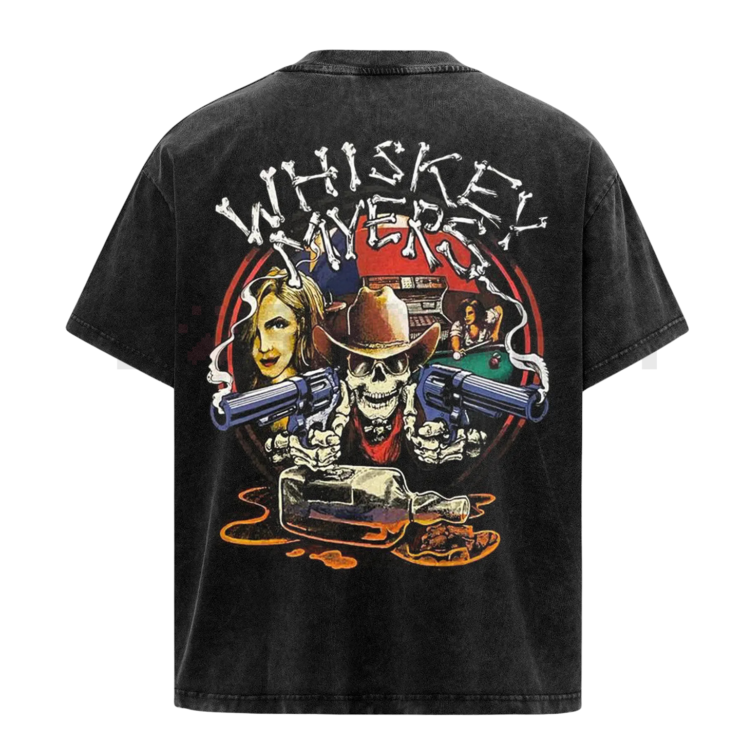 Whiskey Myers Skeleton Cowboy T-Shirt – Revolvers Southern Rock Band Tee