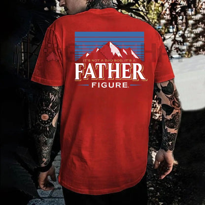 "Father Figure" Funny Dad Tee for Men – Ironic Dad Slogan Fatherhood Humor Gift