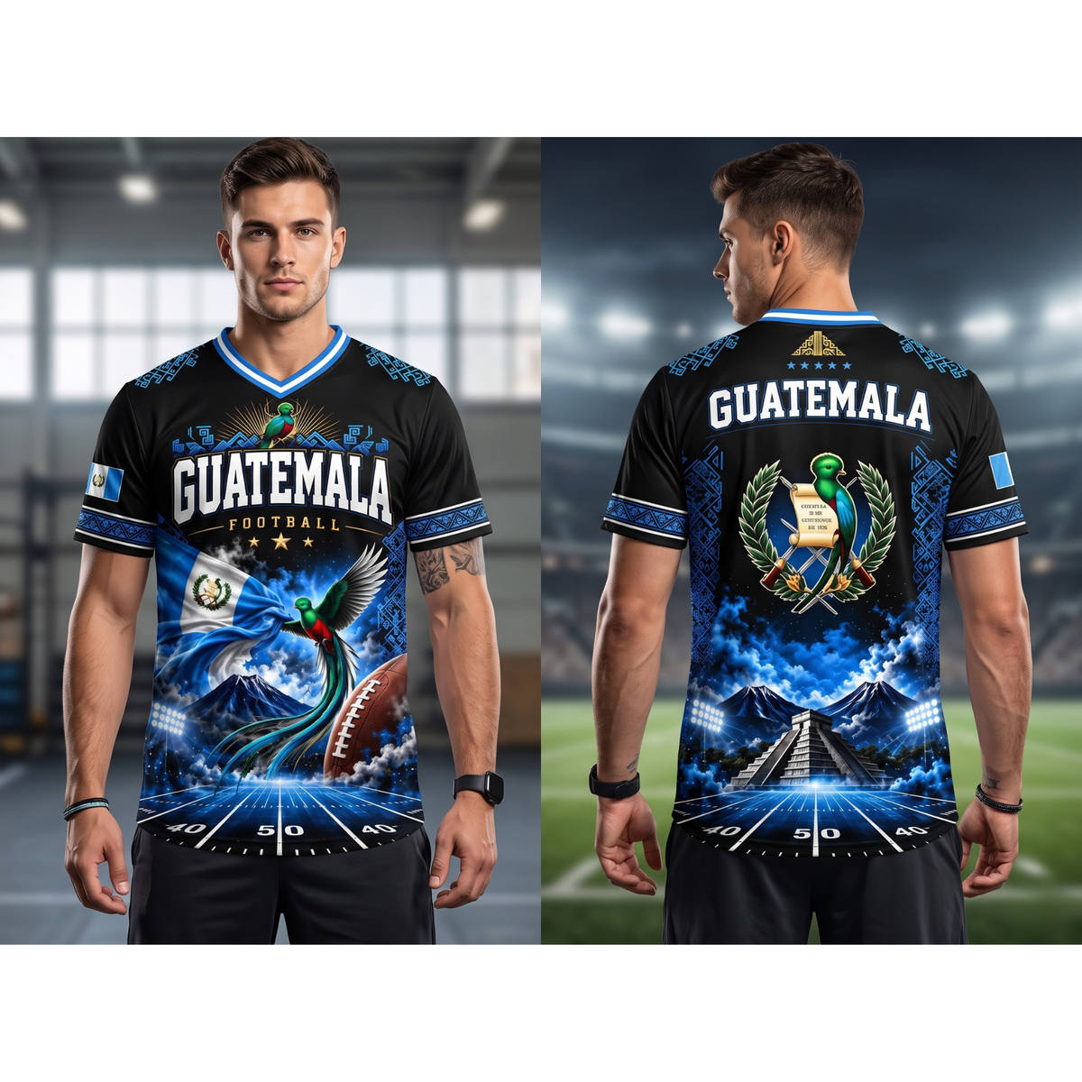 Guatemala National Team Hybrid Mesh Soccer Shirt