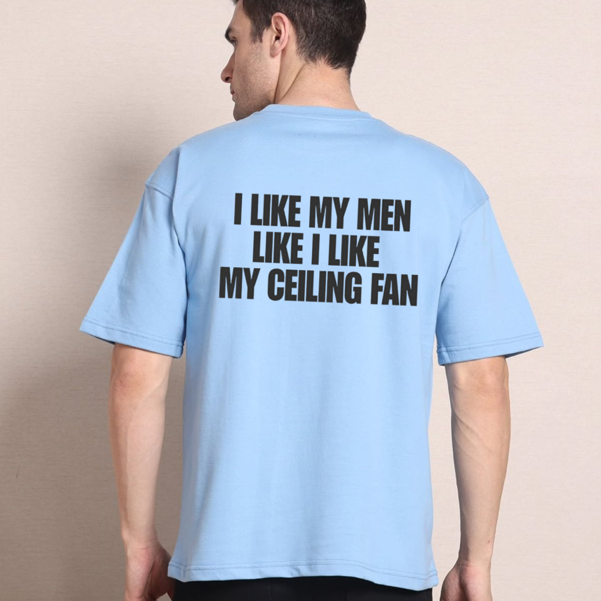 I Like My Men Like I Like My Ceiling Fan Funny Quote Graphic T-Shirt