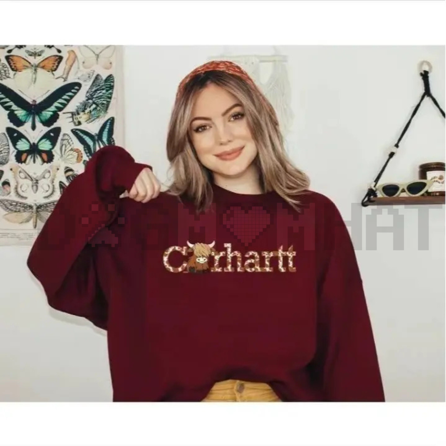 Highland Cow Sweatshirt – Western Cute Cow Crewneck