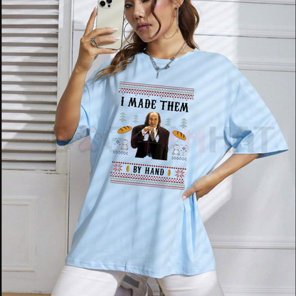 "I Made Them By Hand" Scary Movie Christmas T-Shirt