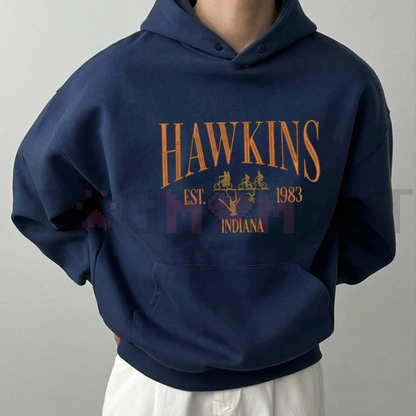 Hawkins Indiana 1983 Embroidered Unisex Hoodie