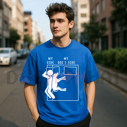 My Side My Dog's Side Funny Dog Owner Graphic T-Shirt