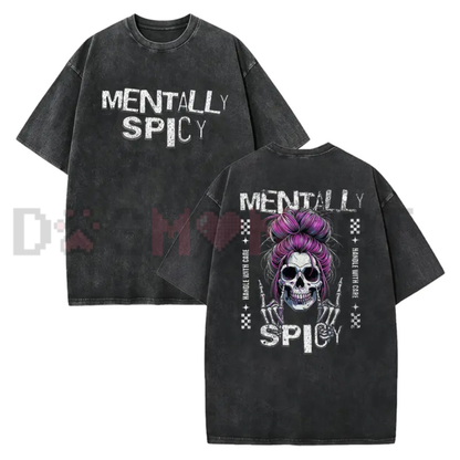 "Fiery Soul" Skull Satirical Dark Humor Mom Tee