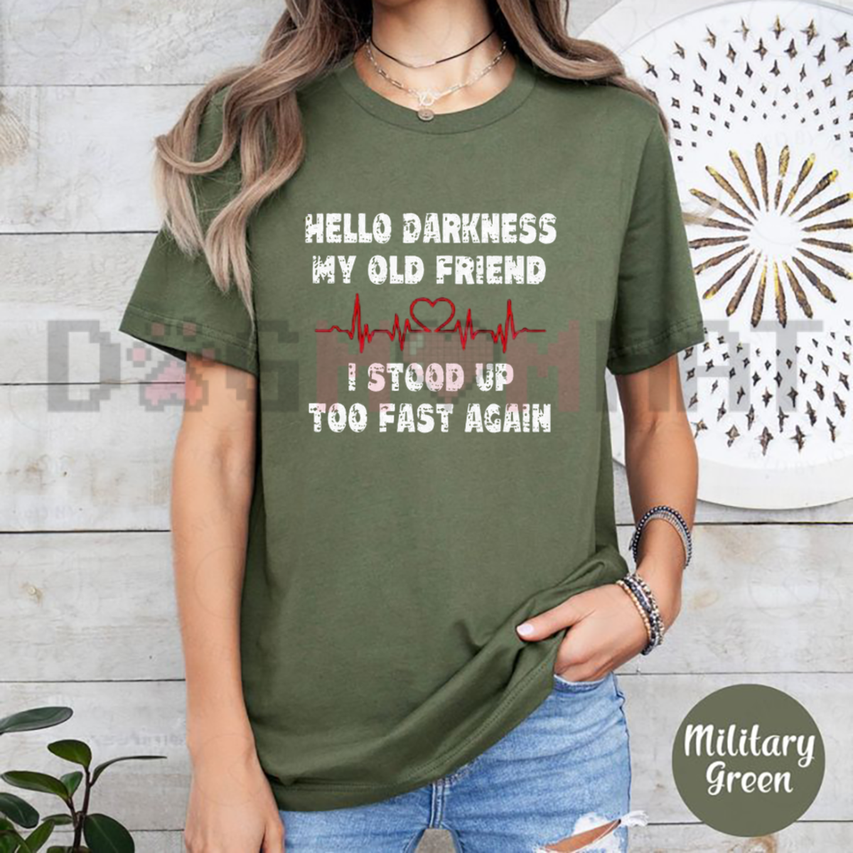 Hello Darkness My Old Friend Sarcastic Dark Humor Graphic T-Shirt