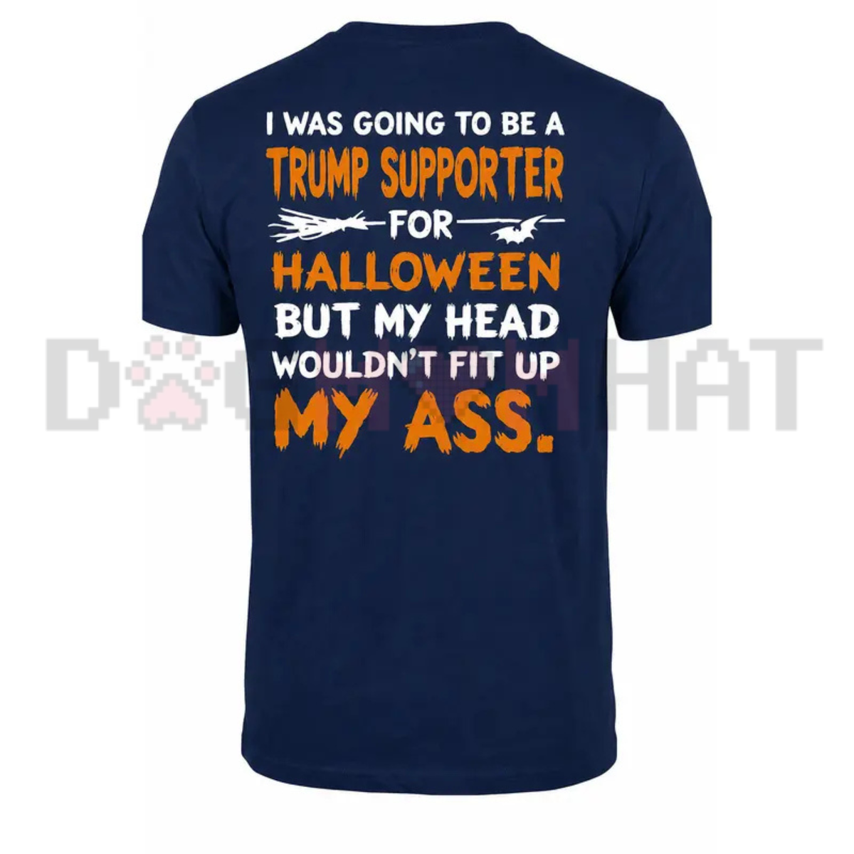 "Spooky Bat Political Humor" Back-Print Graphic T-Shirt