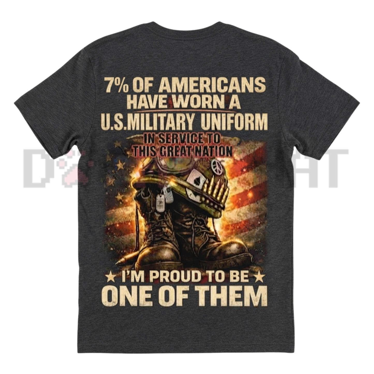 Honor & Valor Military Tribute Graphic Tee - US Veteran Patriotic Pride Unisex Pure Cotton Shirt