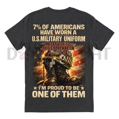 Honor & Valor Military Tribute Graphic Tee - US Veteran Patriotic Pride Unisex Pure Cotton Shirt
