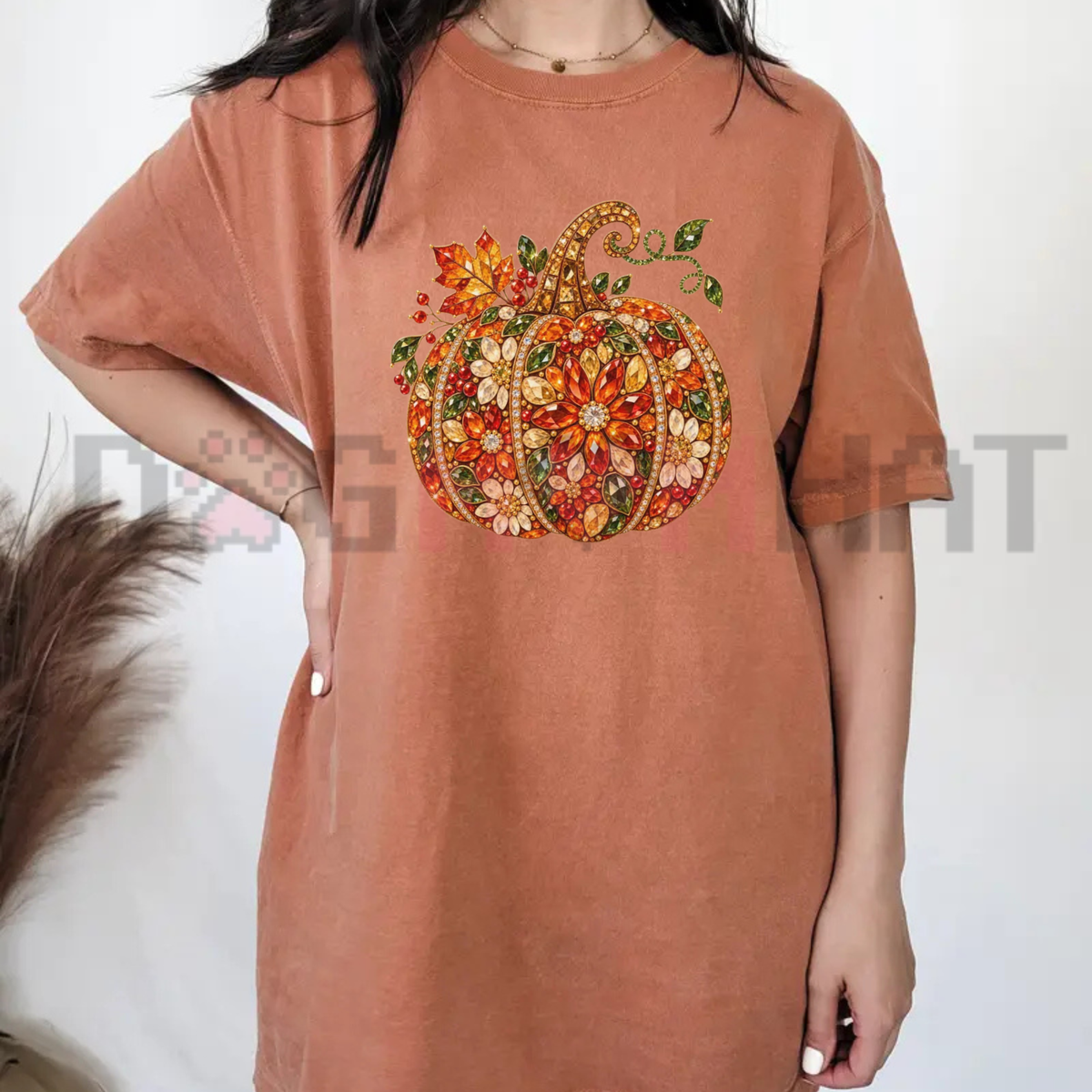 Jeweled Pumpkin Boujee Halloween Graphic T-Shirt