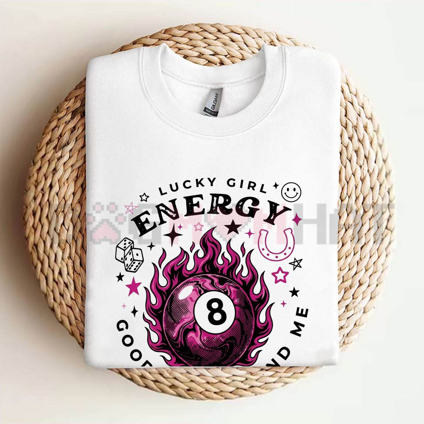 Charmed Manifestation Graphic Tee - Cute Lucky Girl Energy Positive Vibes Pure Cotton Unisex Shirt