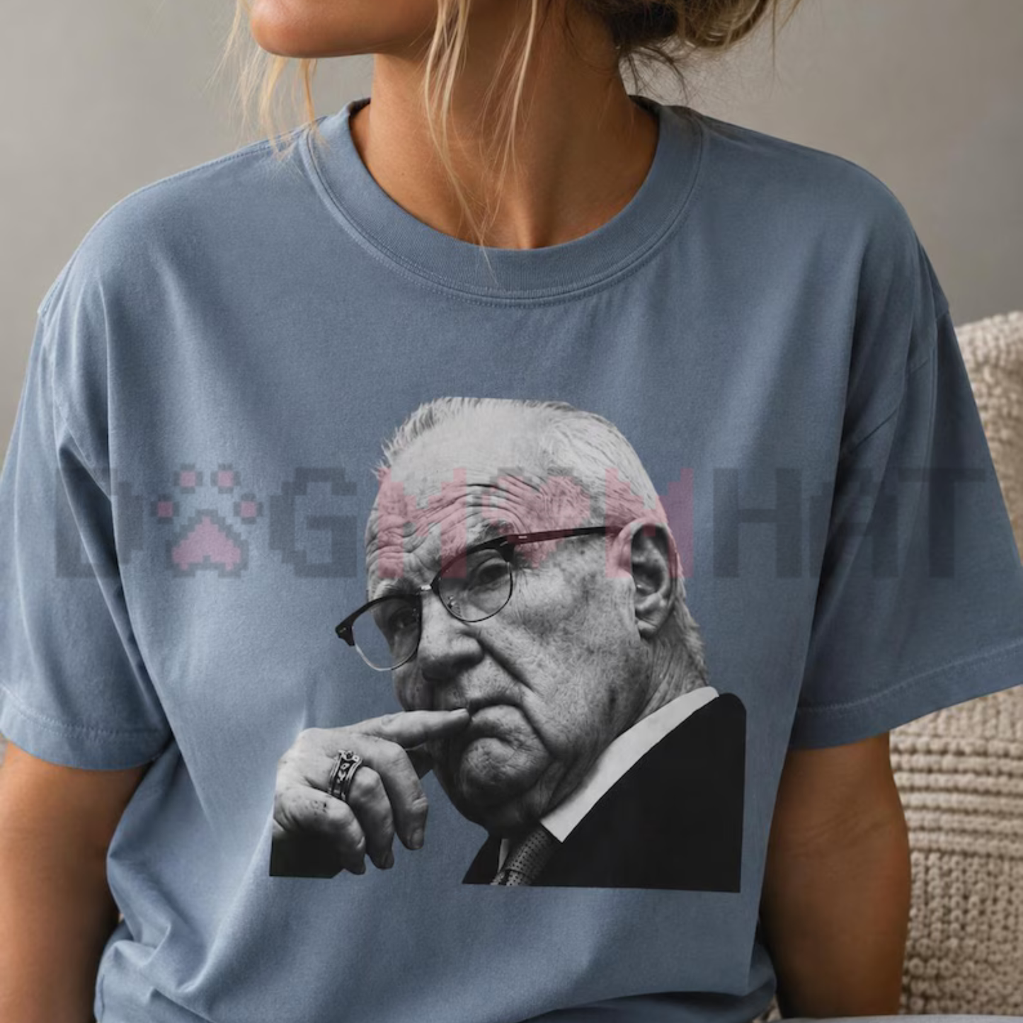 Kevin Reddington Black and White Portrait T-Shirt - Vintage Elderly Man Photo Tee