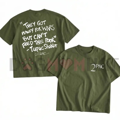 "Money For Wars" 90s Hip Hop Graphic T-Shirt - Vintage Rap Music Legend Tee