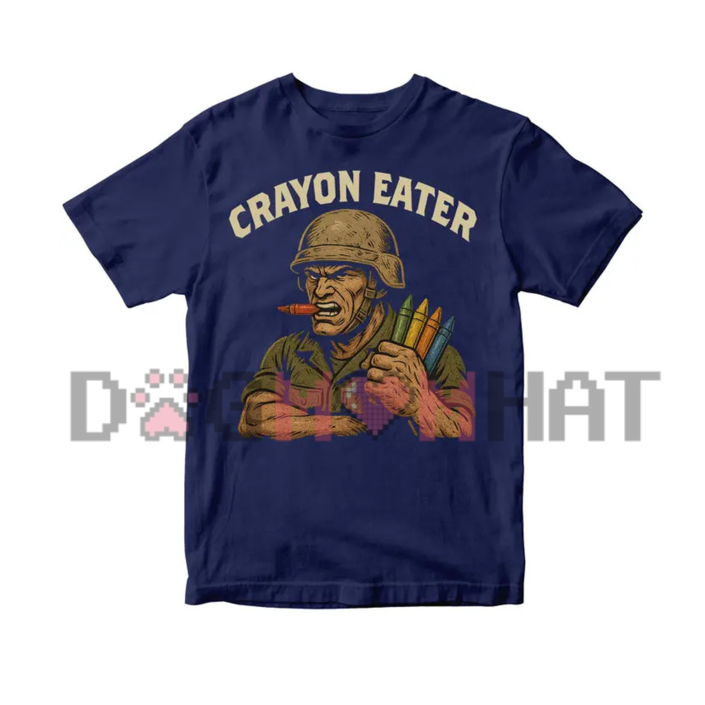 "Crayon Eater" Military Dark Humor T-Shirt