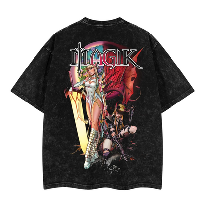 Magik Retro Vintage Comic Washed T-Shirt – Limited Edition Oversized Tee