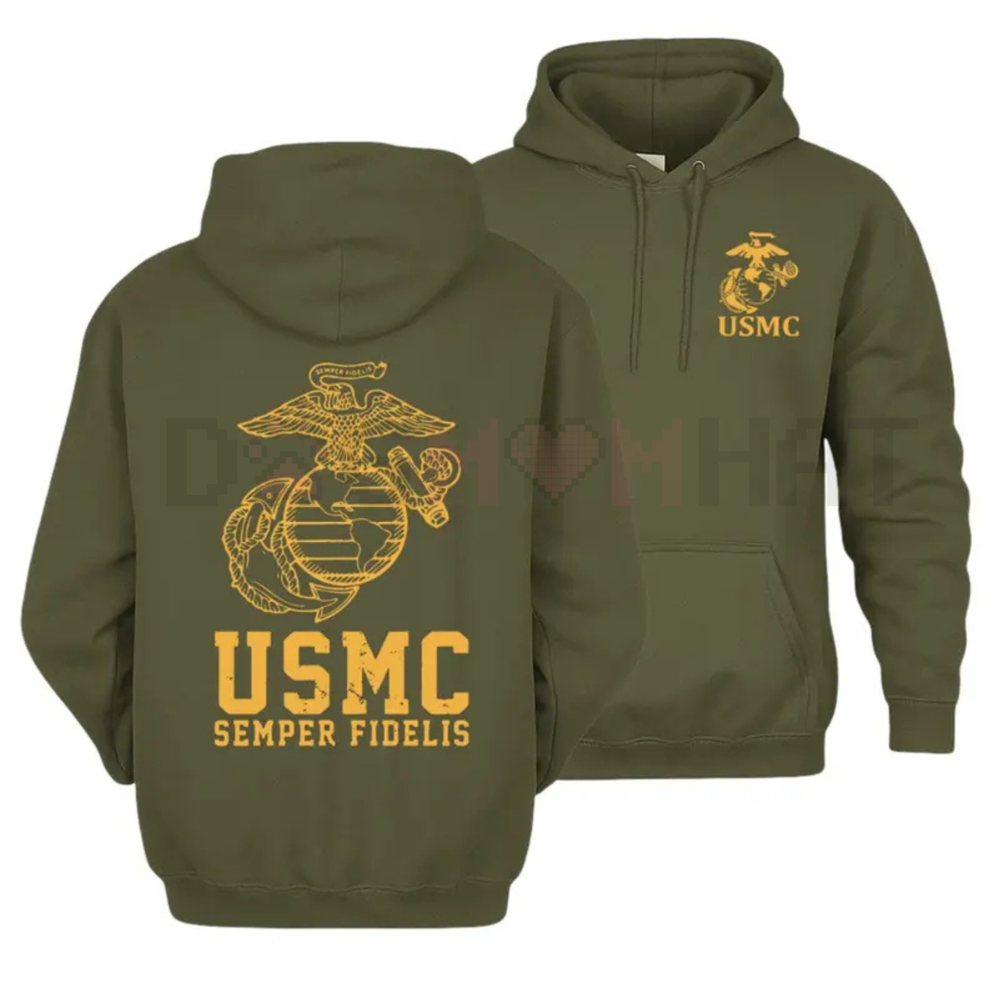USMC Semper Fidelis Marine Corps Hoodie – Classic USMC 250th Eagle Globe Anchor Pullover
