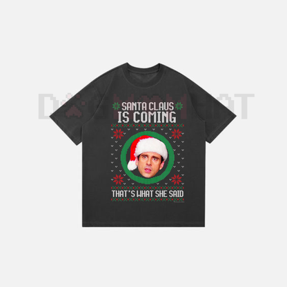 The Office Christmas Vintage Shirt – Michael Scott Santa Claus Meme Tee